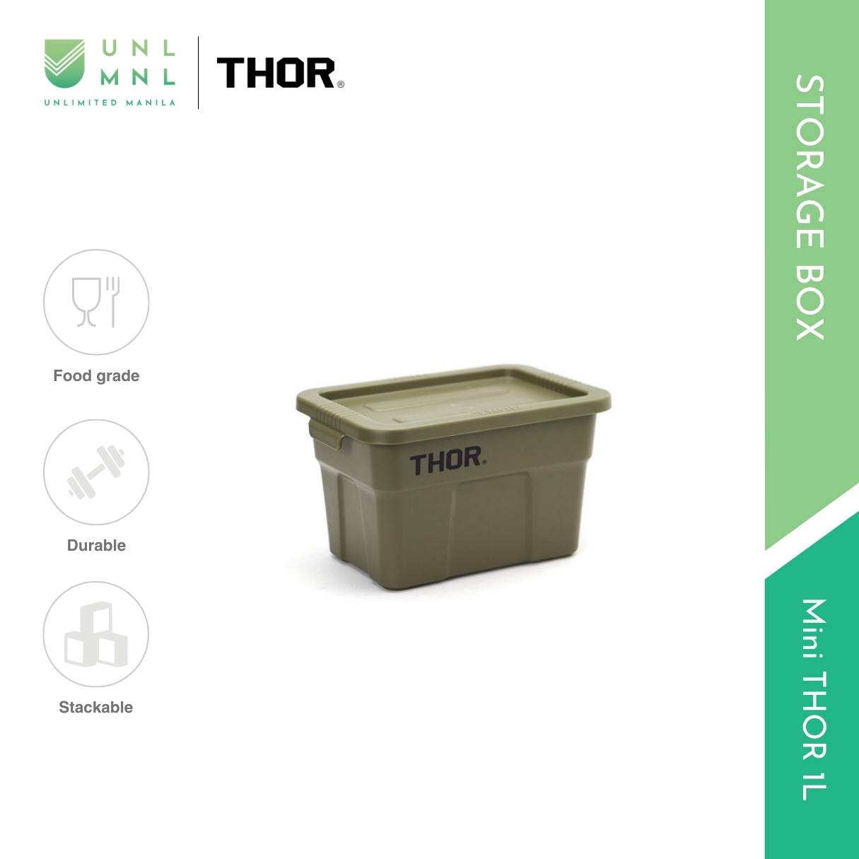 THOR 1L Mini THOR Stackable Storage Box with Lid