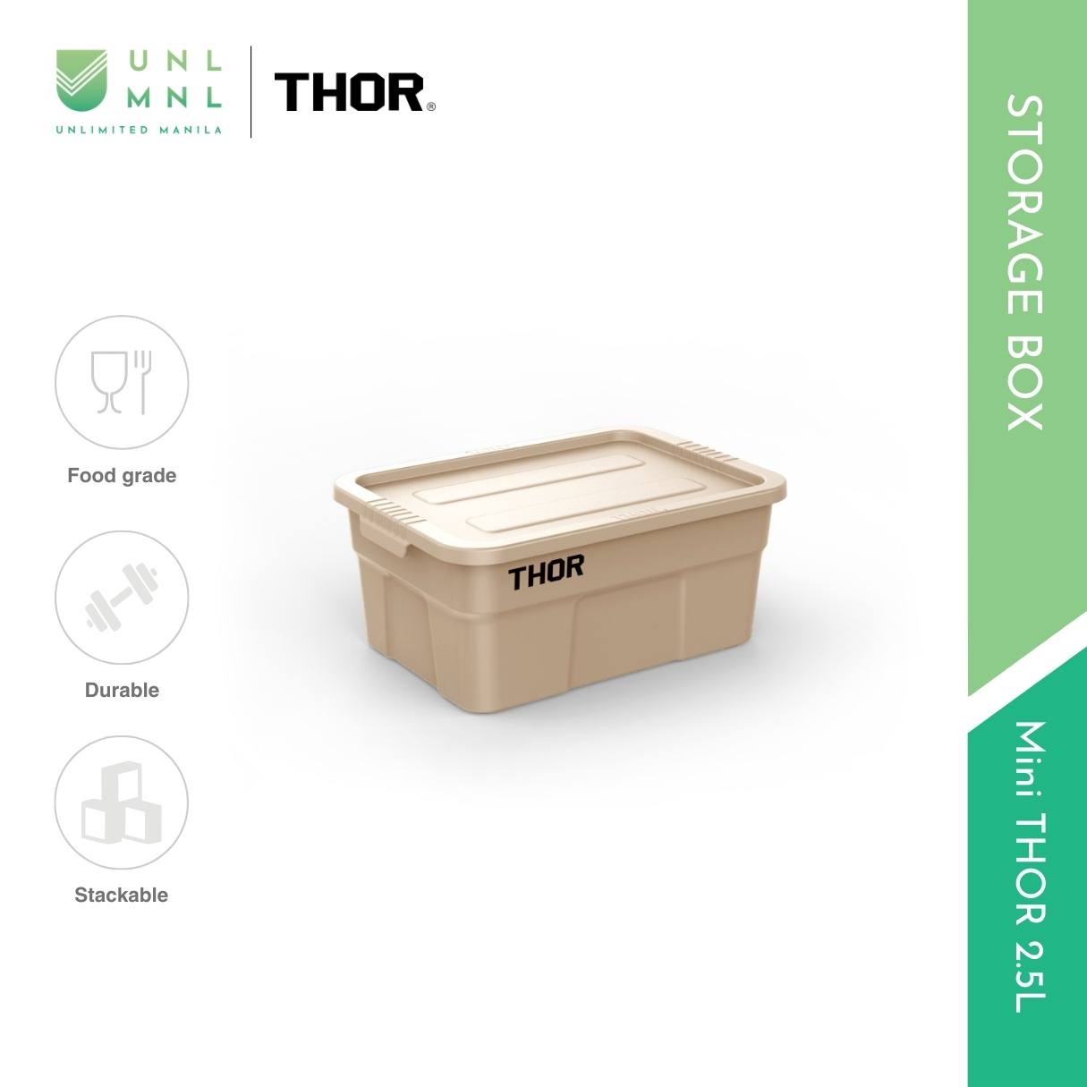 THOR 2.5L Mini THOR Stackable Storage Box with Lid