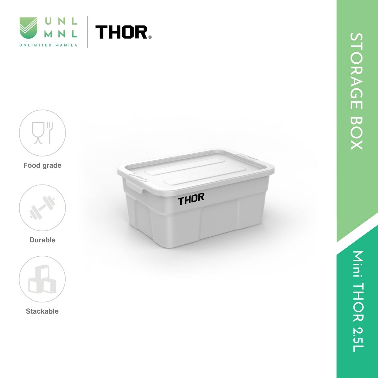 THOR 2.5L Mini THOR Stackable Storage Box with Lid