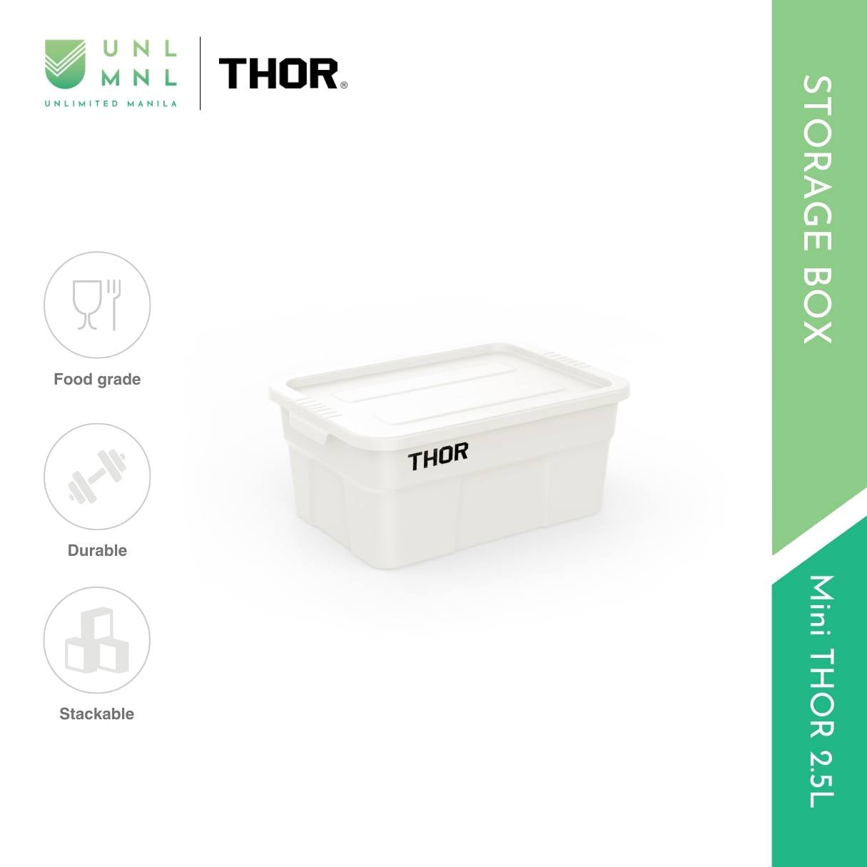 THOR 2.5L Mini THOR Stackable Storage Box with Lid