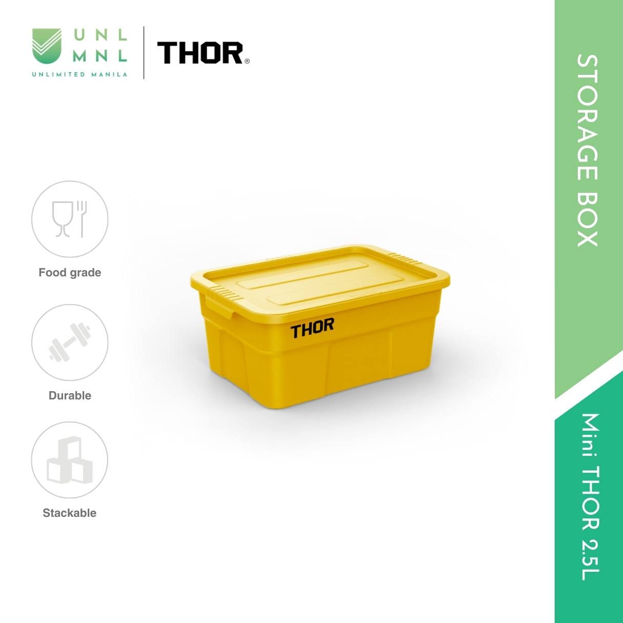 THOR 2.5L Mini THOR Stackable Storage Box with Lid
