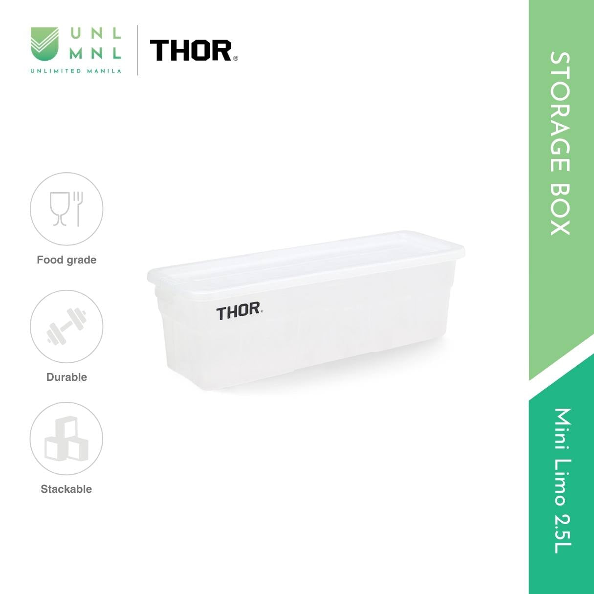 THOR 2.5L Mini Limo Stackable Storage Box with Lid