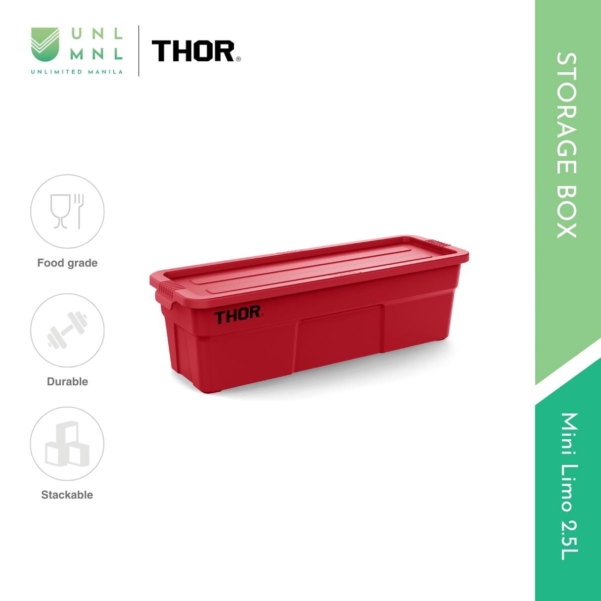 THOR 2.5L Mini Limo Stackable Storage Box with Lid
