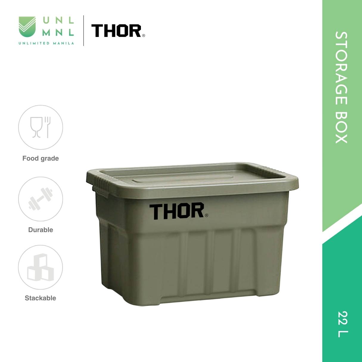 THOR 22L Stackable Storage Box with Lid