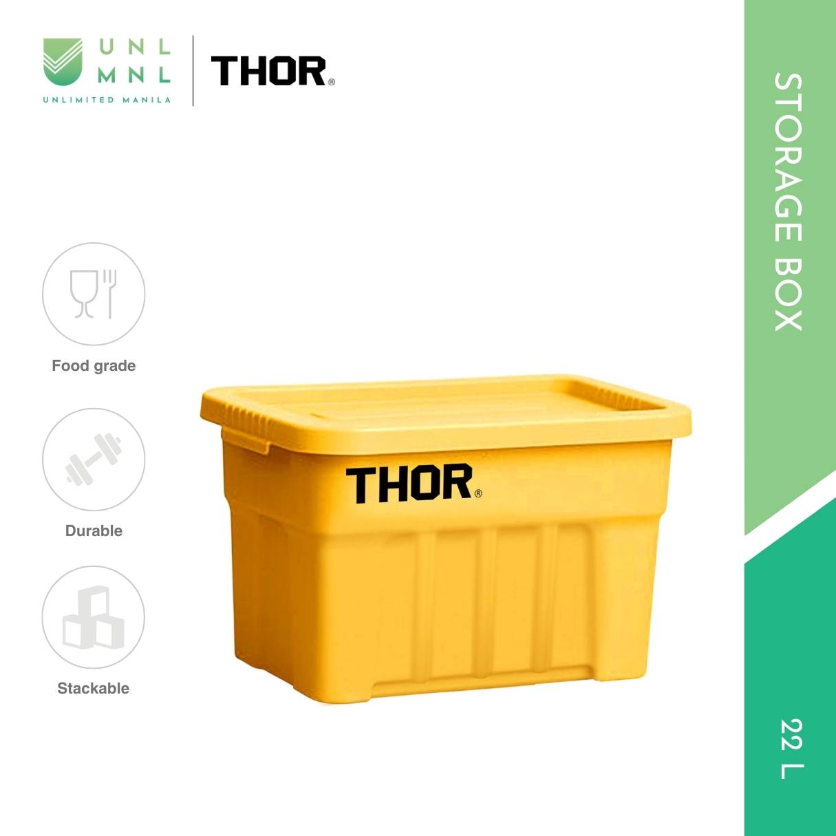 THOR 22L Stackable Storage Box with Lid