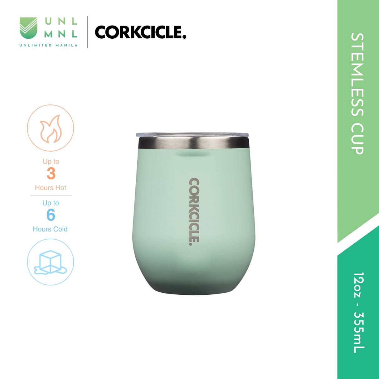 CORKCICLE 12oz Stemless Cup