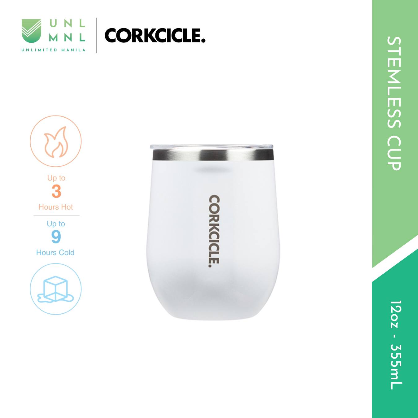 CORKCICLE 12oz Stemless Cup