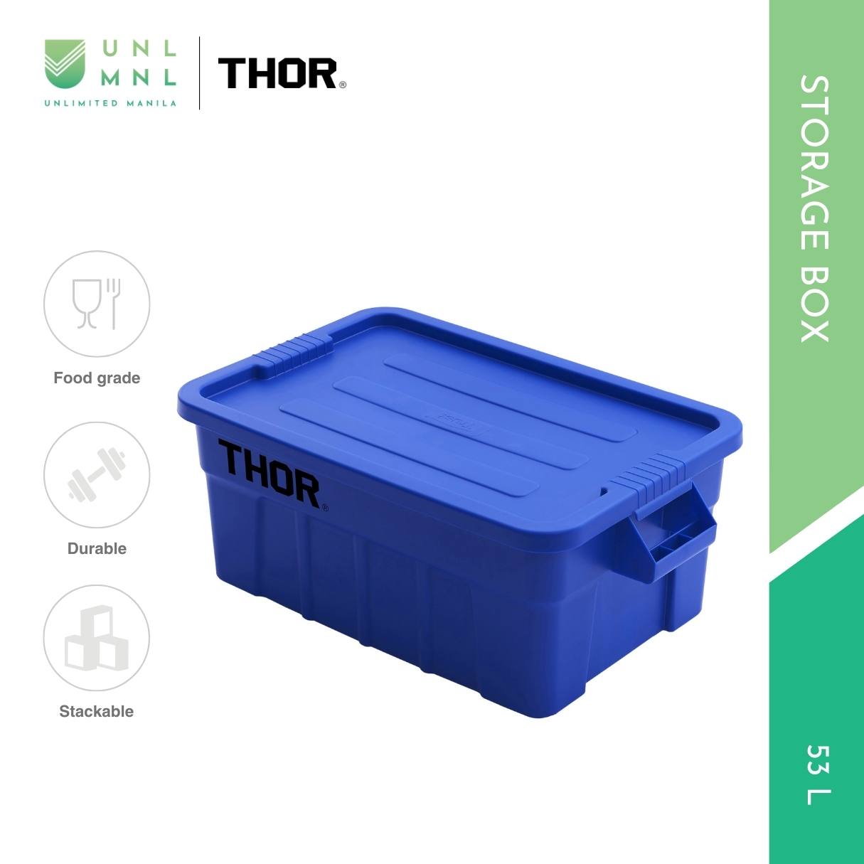 THOR 53L Stackable Storage Box with Lid