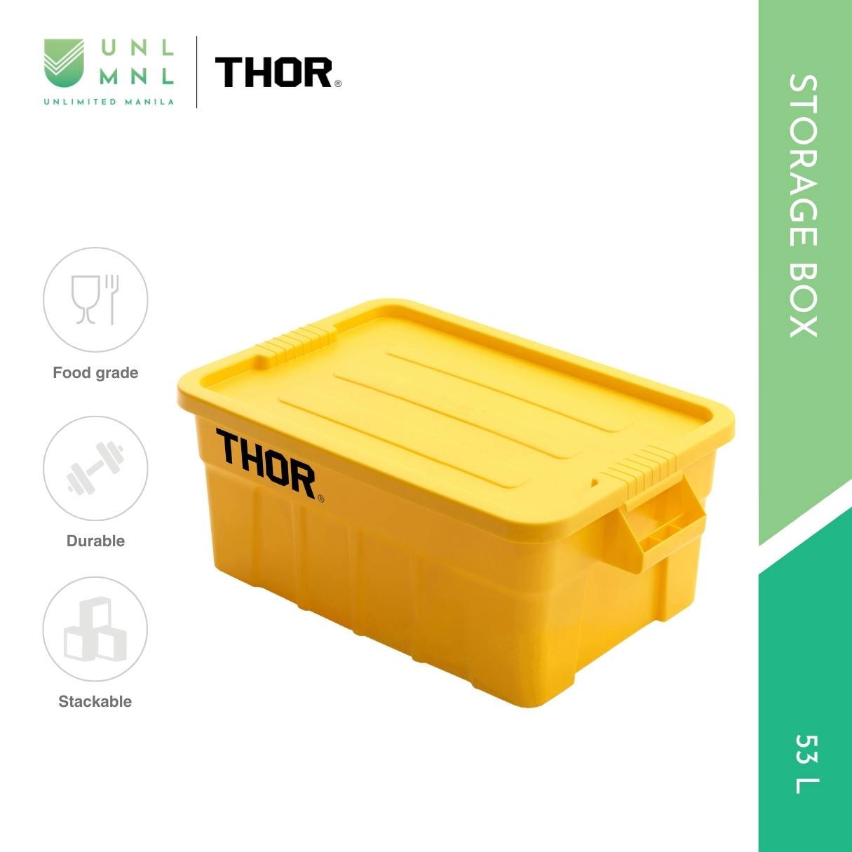 THOR 53L Stackable Storage Box with Lid