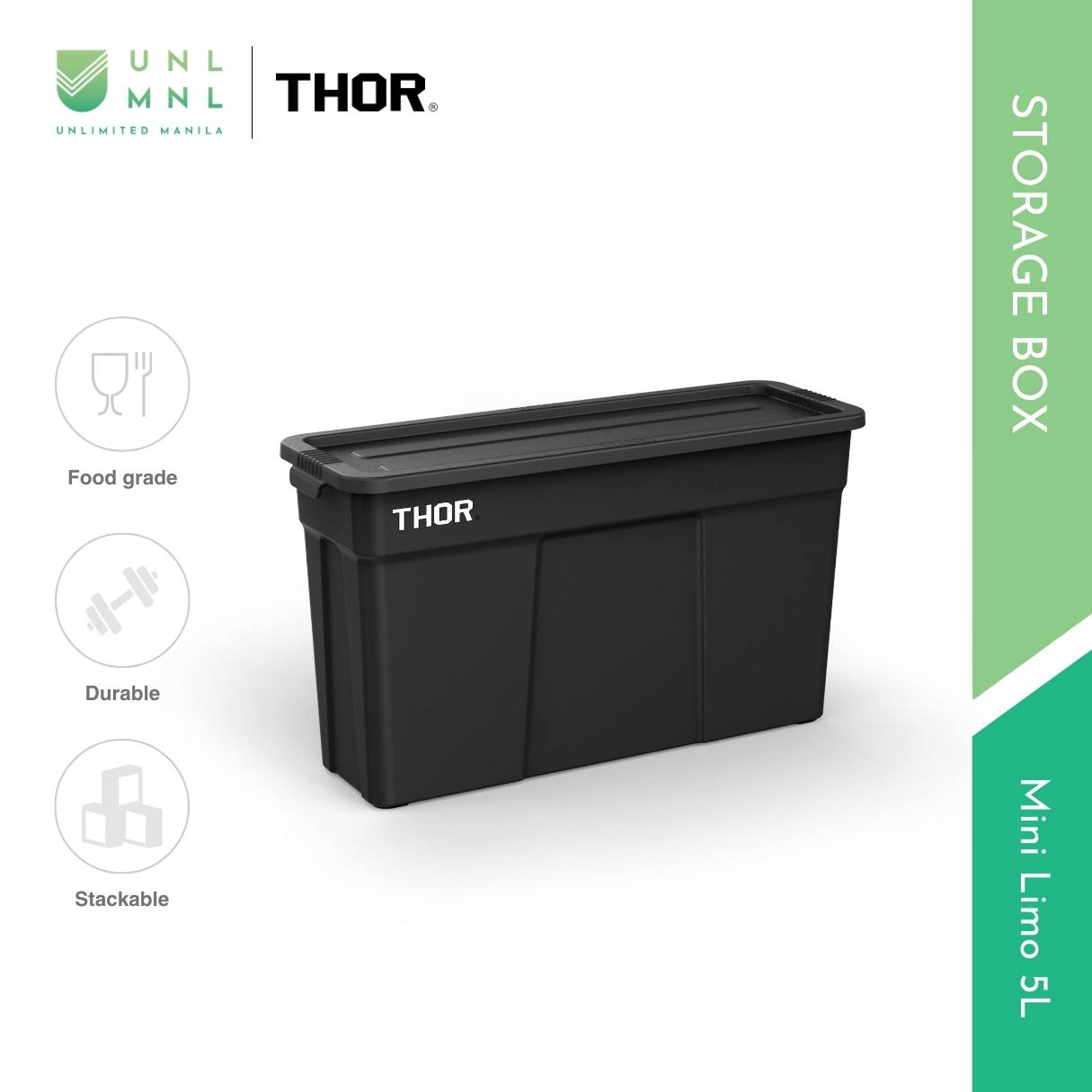 THOR 5L Mini Limo Stackable Storage Box with Lid
