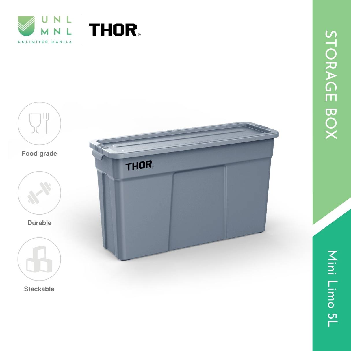 THOR 5L Mini Limo Stackable Storage Box with Lid