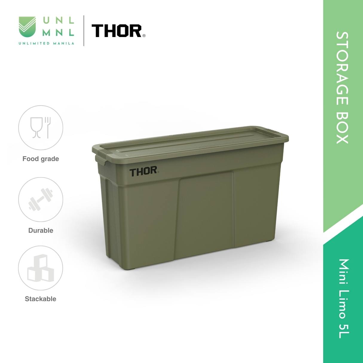 THOR 5L Mini Limo Stackable Storage Box with Lid
