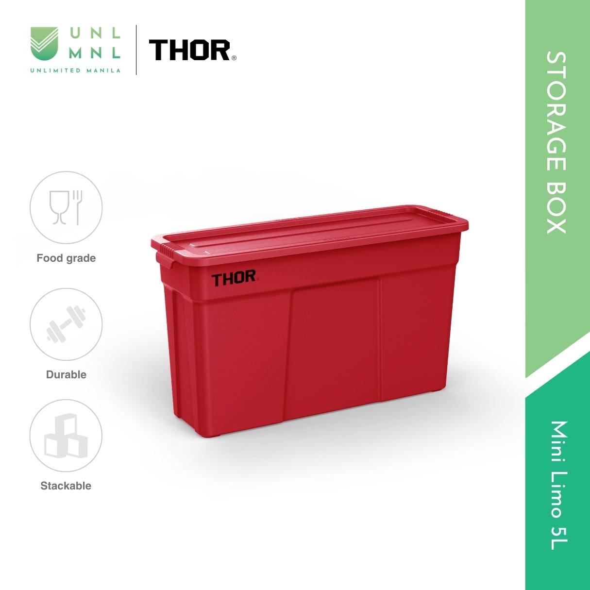 THOR 5L Mini Limo Stackable Storage Box with Lid