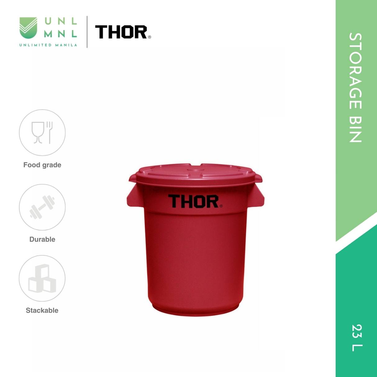 THOR 23L Storage Bin with Lid