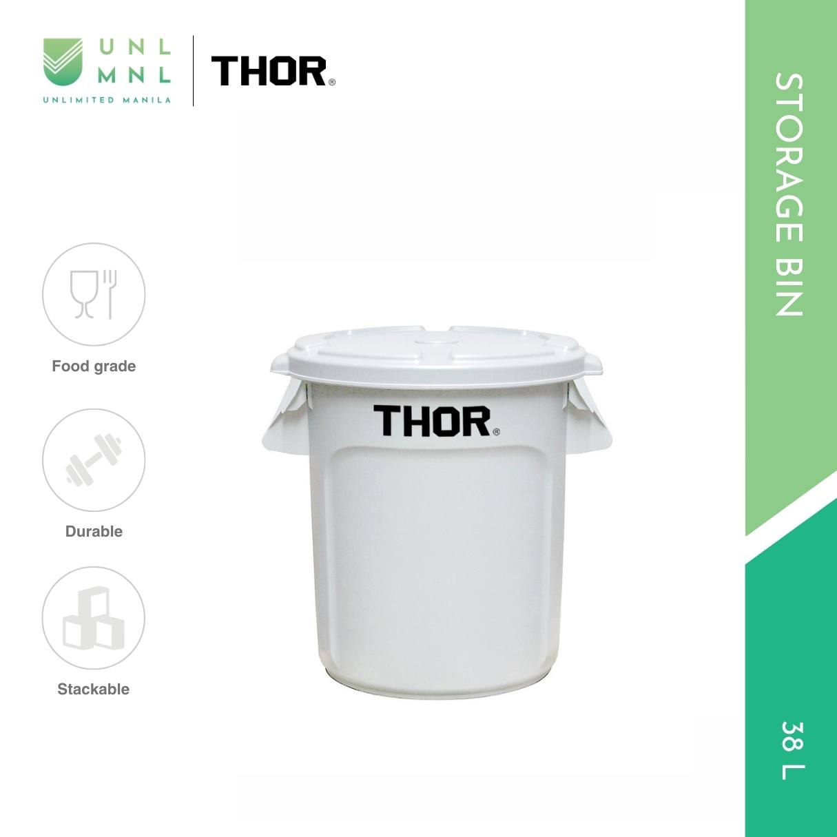 THOR 38L Storage Bin with Lid