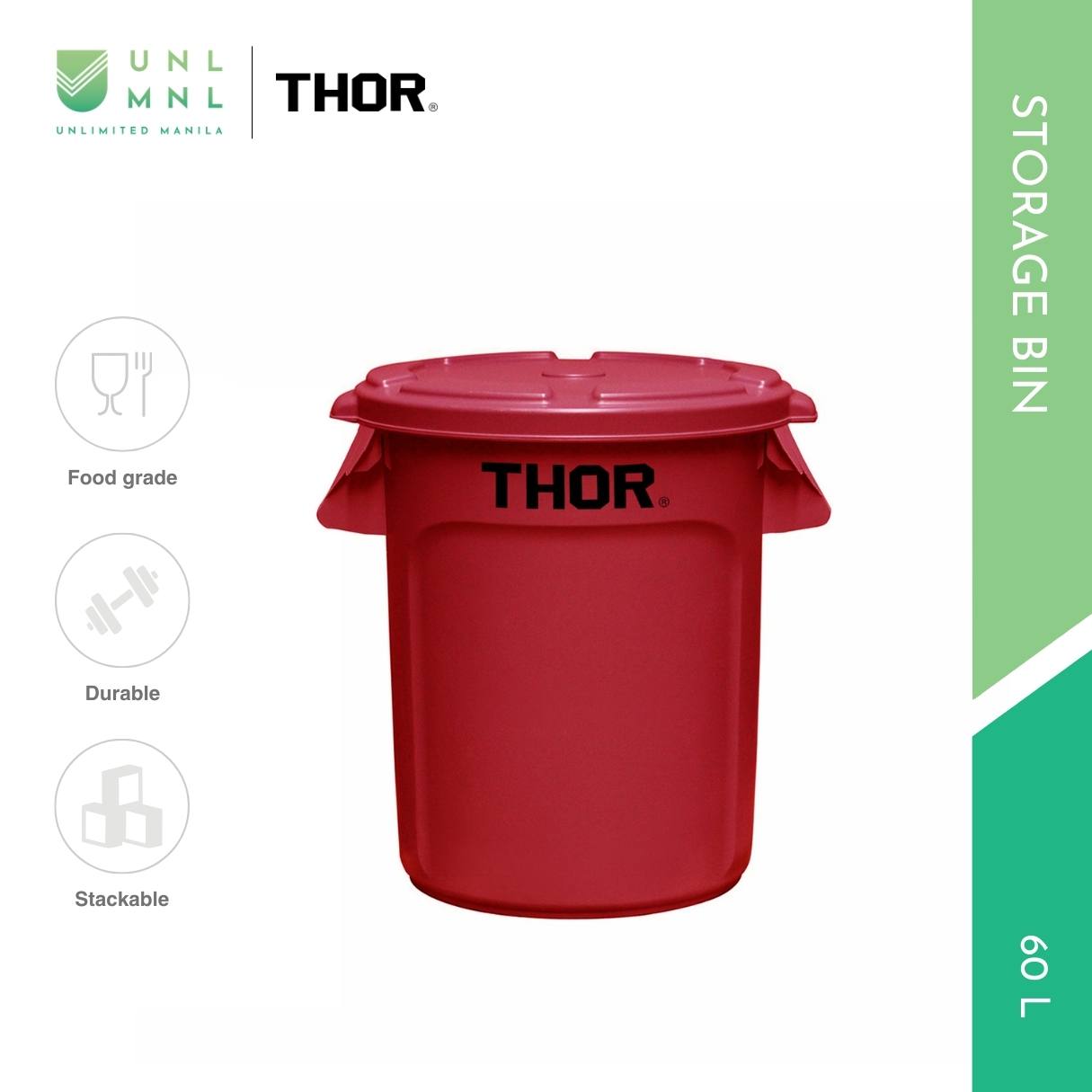 THOR 60L Storage Bin with Lid