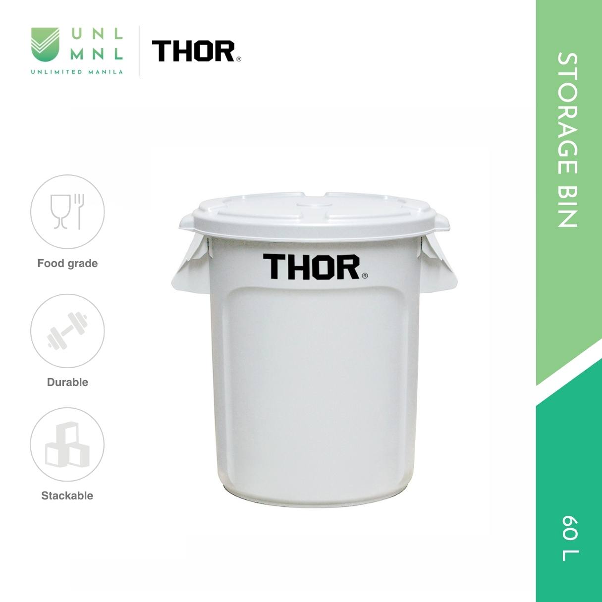 THOR 60L Storage Bin with Lid