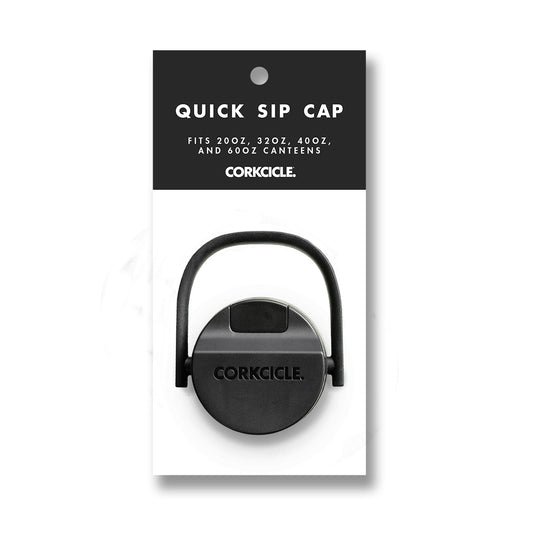 CORKCICLE Accessories - Quick Sip Lid - fits 20oz and 32oz Sports Canteen - Black