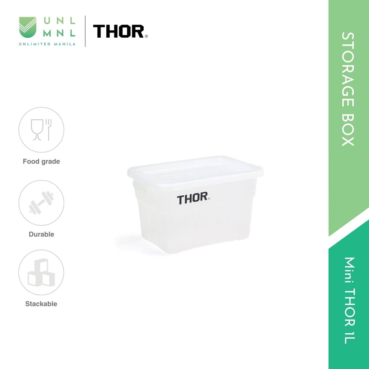 1L Mini THOR Stackable Storage Box with Lid