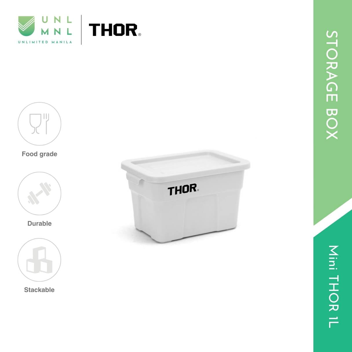 1L Mini THOR Stackable Storage Box with Lid