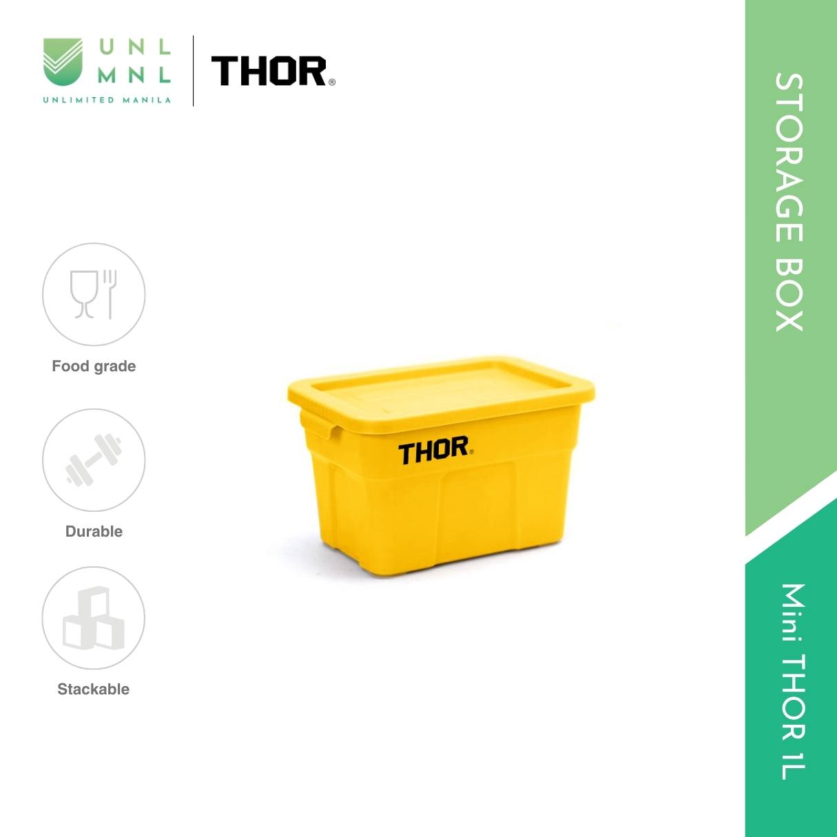 1L Mini THOR Stackable Storage Box with Lid