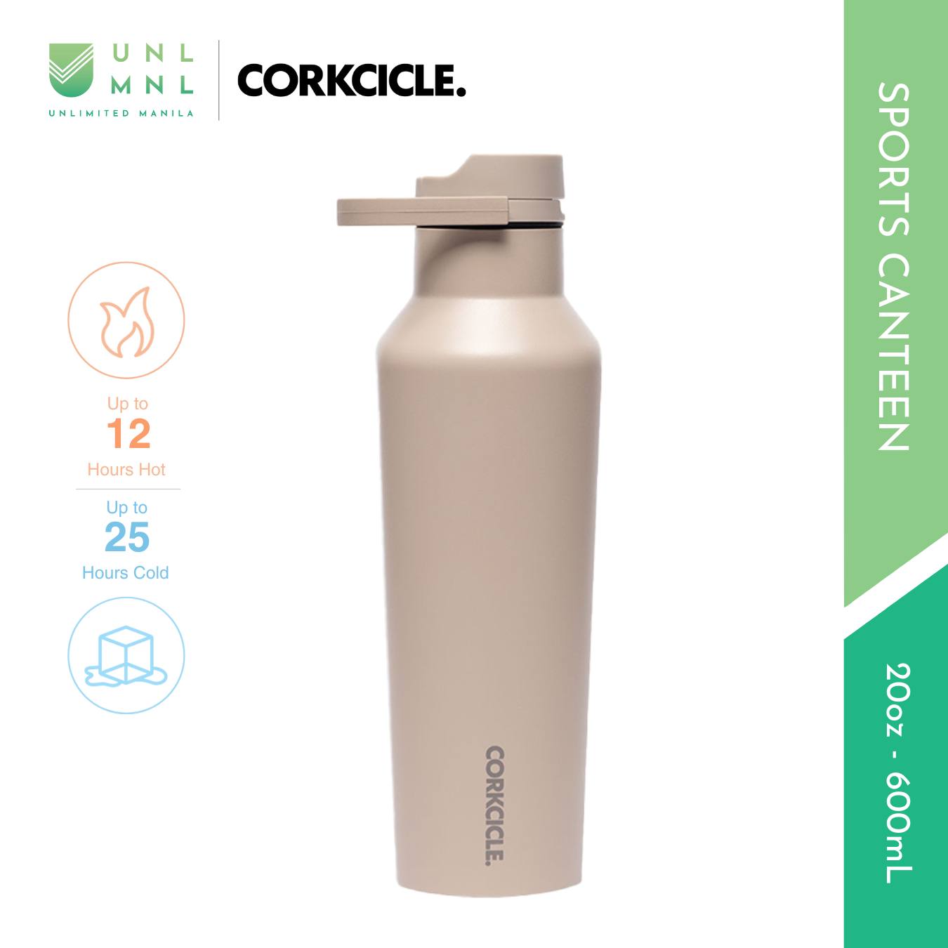 CORKCICLE 20oz Sports Canteen Sierra Collection