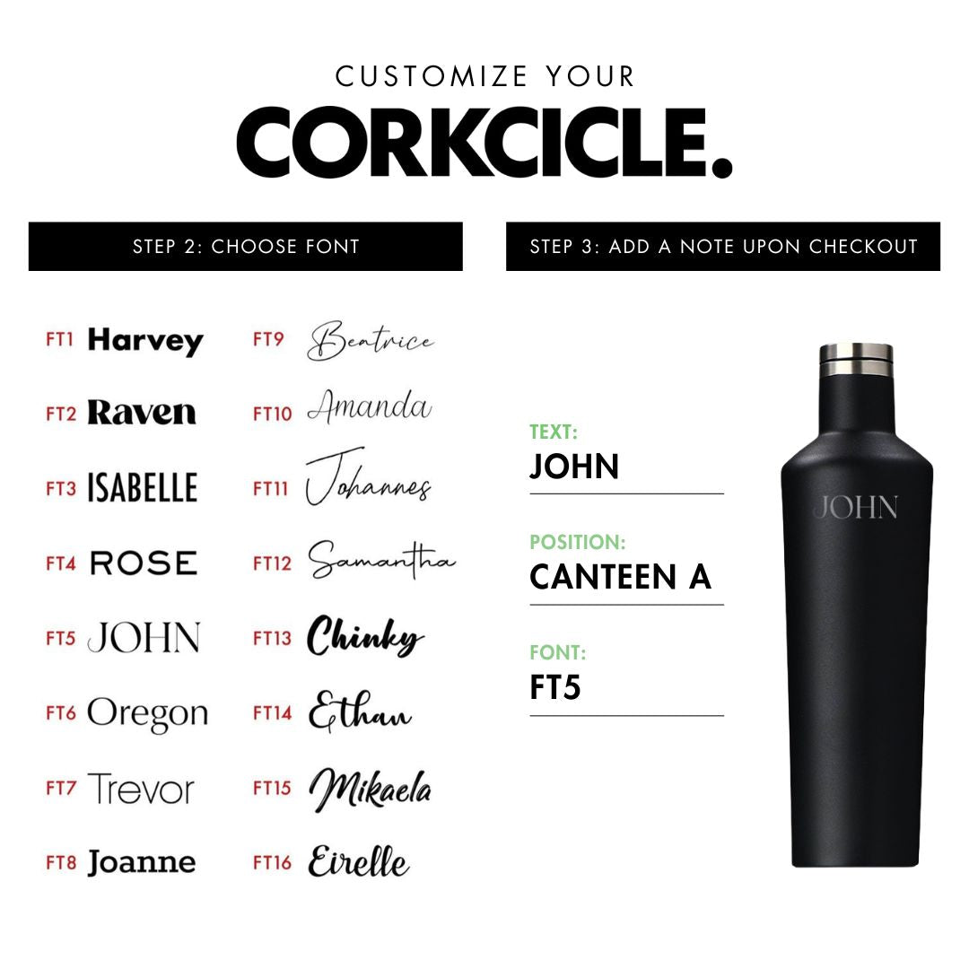 Customize your CORKCICLE (Engraving Service)