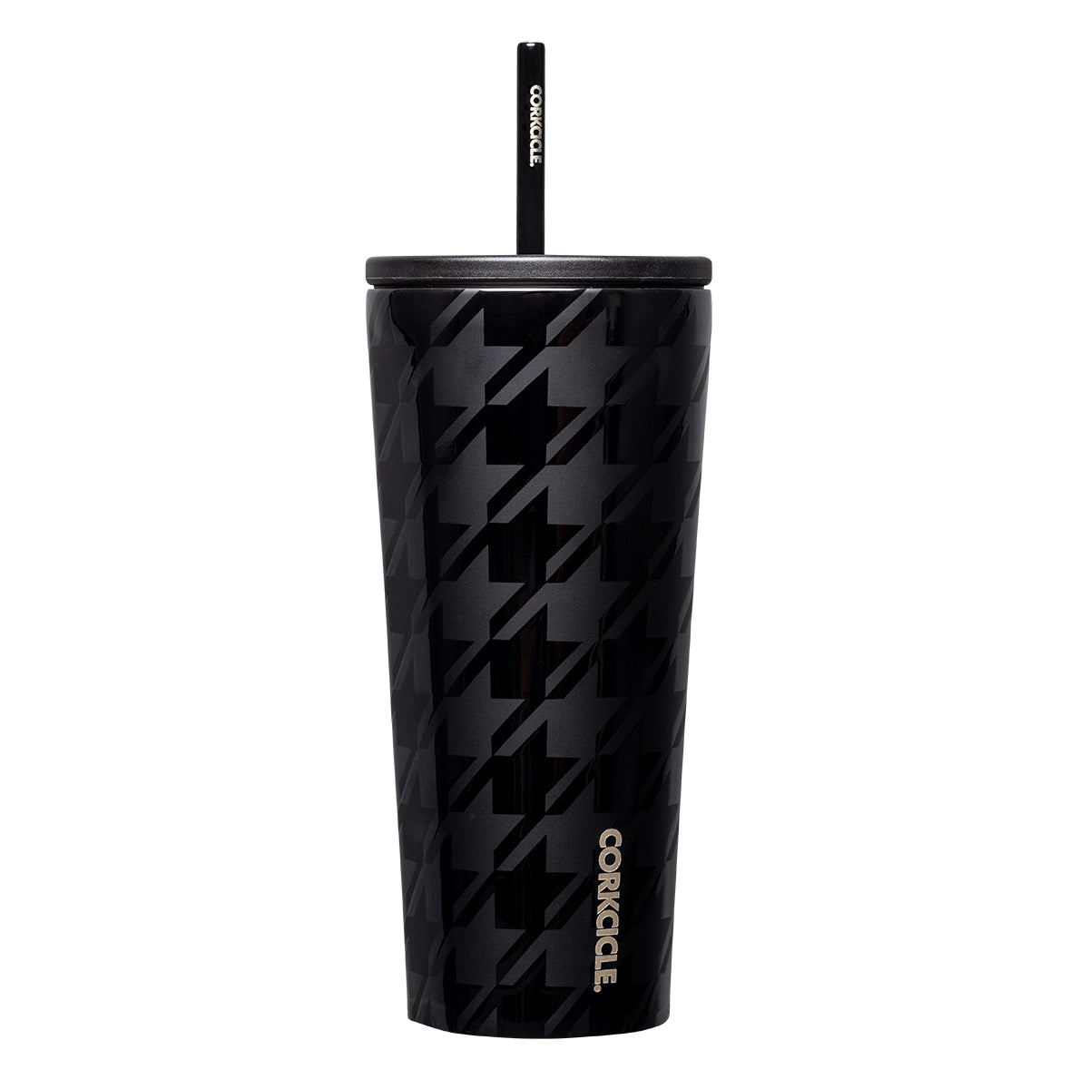 24oz Cold Cup Onyx Houndstooth Premium